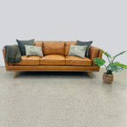 Fergus Leather Sofa - Toffee