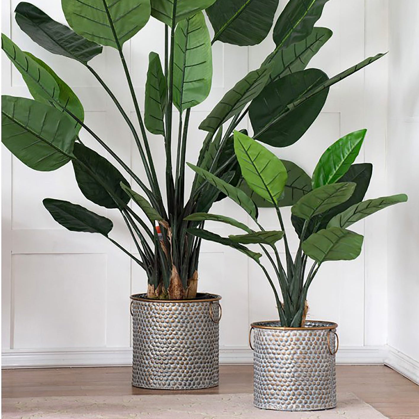 Dimpled Metal Planter