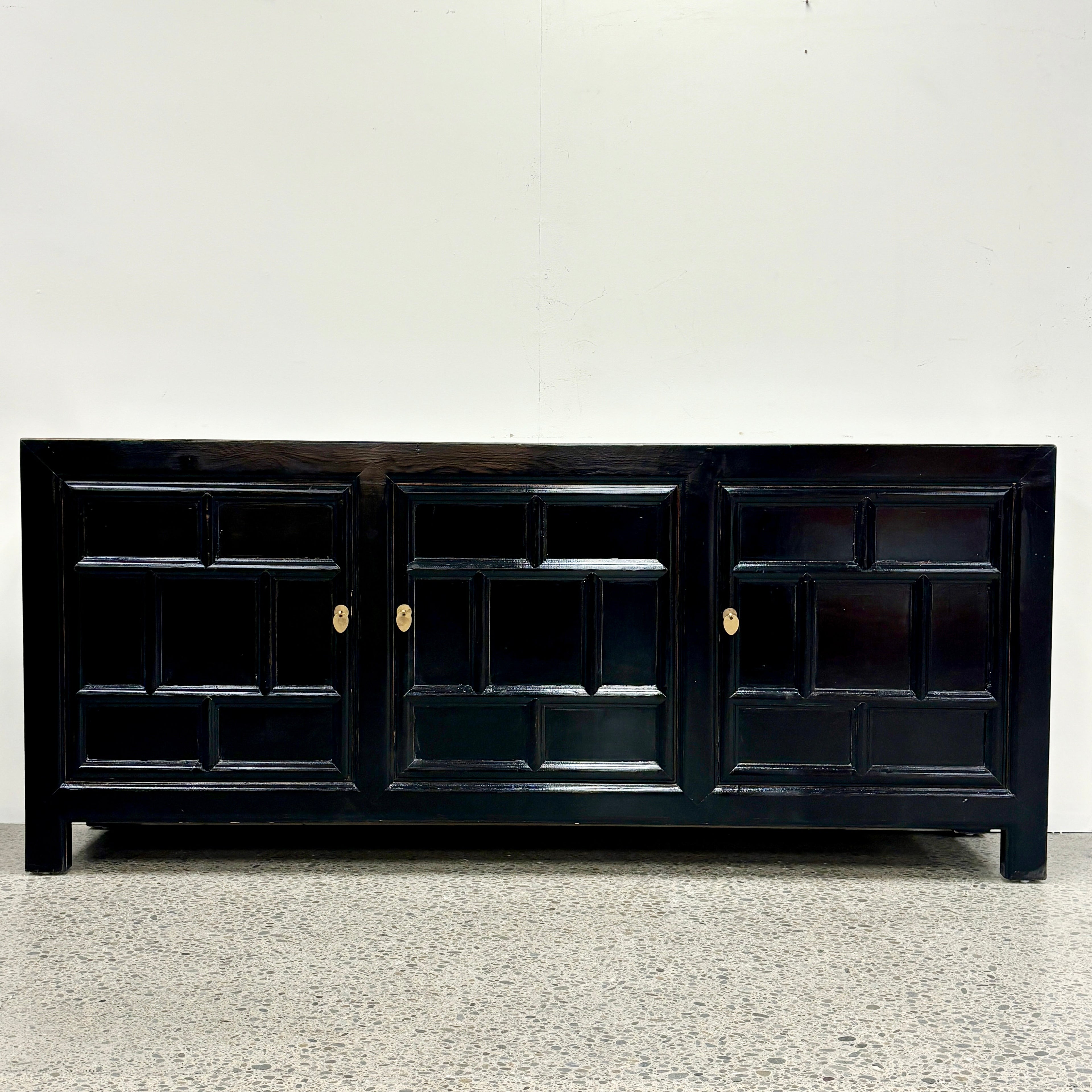 Far East Divide 3 Door Sideboard - Black