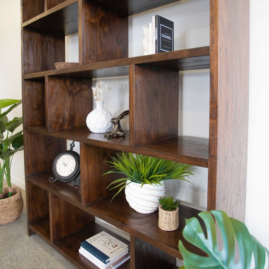 Eden Bookcase - Rustic Teak
