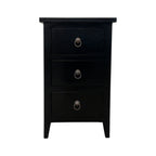 Essential 3 Dw Mahogany Bedside - Black