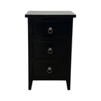 Essential 3 Dw Mahogany Bedside - Black