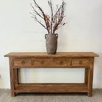 Farrow 4 Drawer Console - Natural Teak