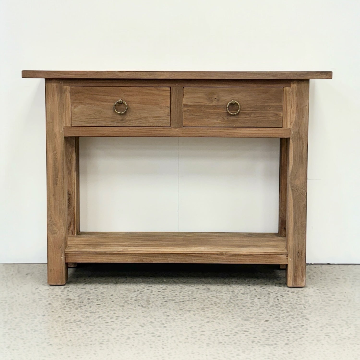 Farrow 2 Drawer Console - Natural Teak | JAVA – Java Furniture