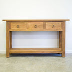 Farrow 3 Drawer Console - Natural Teak