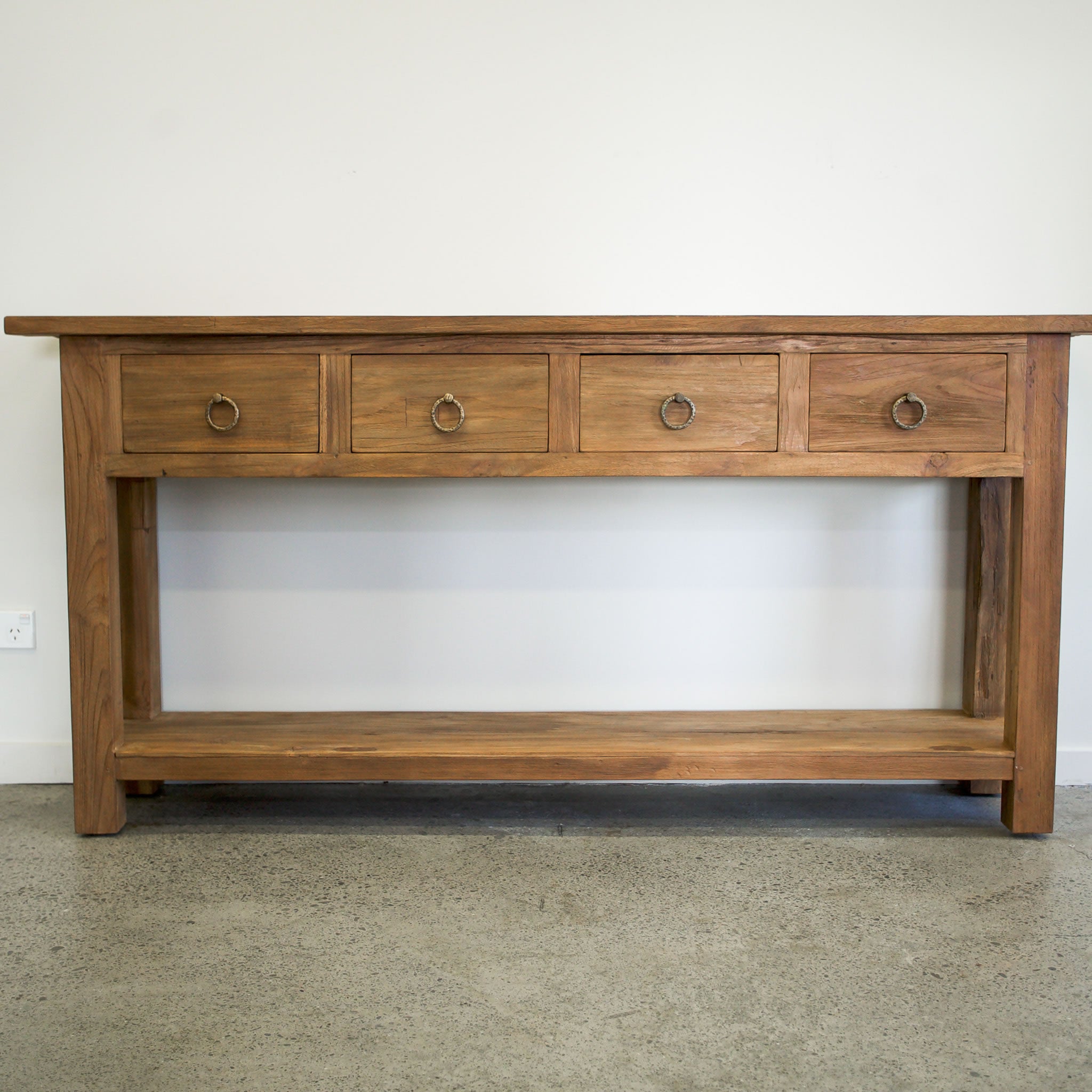 Farrow 4 Drawer Console - Natural Teak