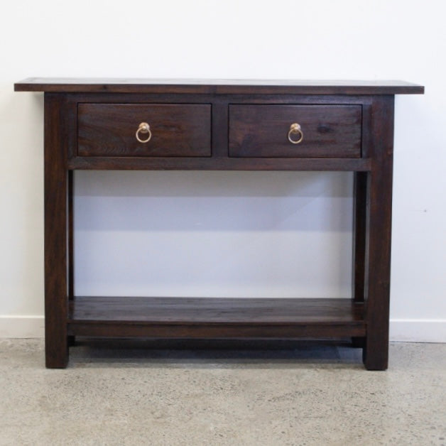 Farrow Console 2 Drawer - Rustic Teak