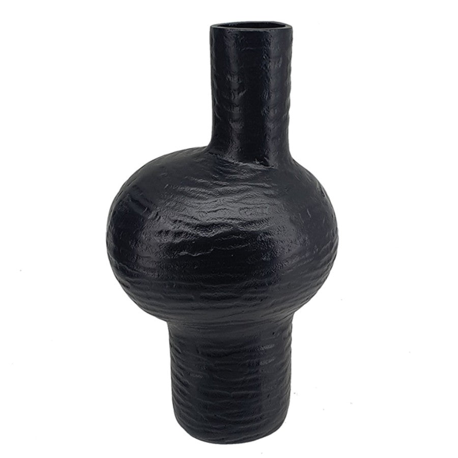 Free Form Black Aluminium Vase