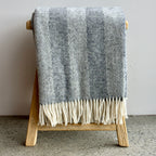 Woola 100% NZ Wool Throw - Grey Stripe