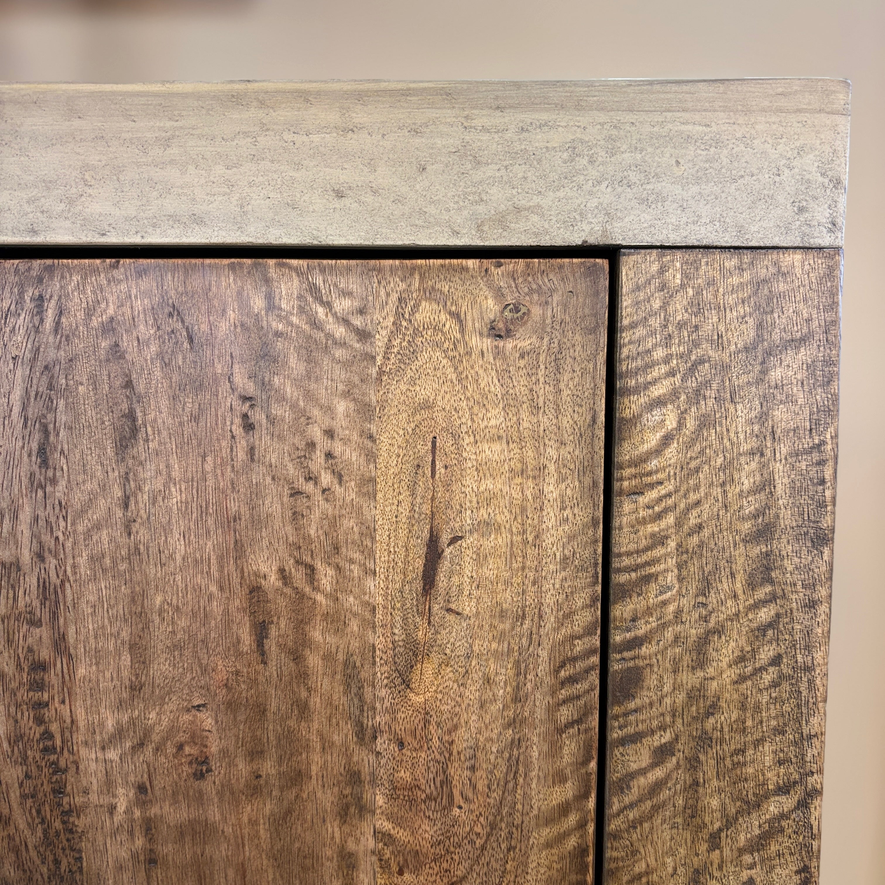 Gun Metal Stone Composite  - 3 Door Sideboard