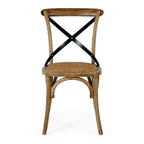 Villa - X Back Dining Chair - Smoked Oak