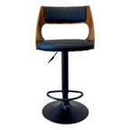 Hudson Straight Back Bar Stool - Black/Black Matte
