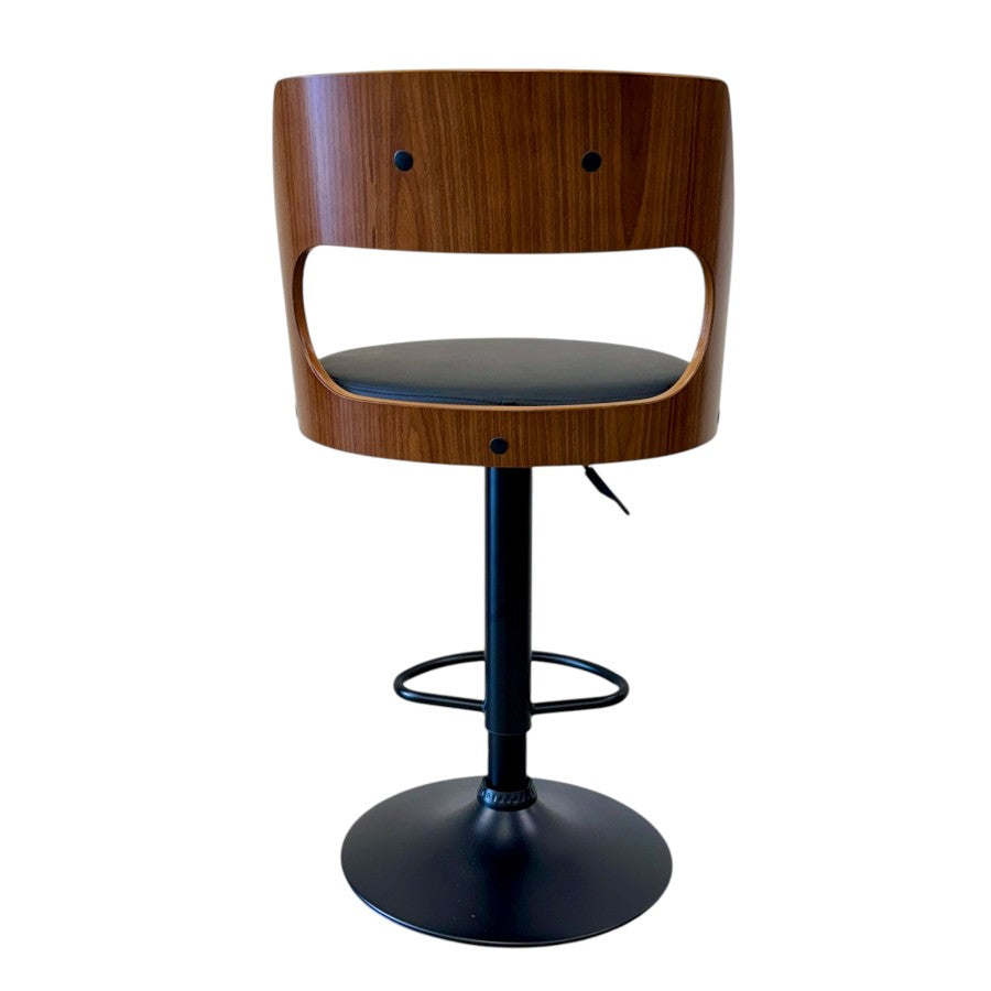 Hudson Straight Back Bar Stool - Black/Black Matte