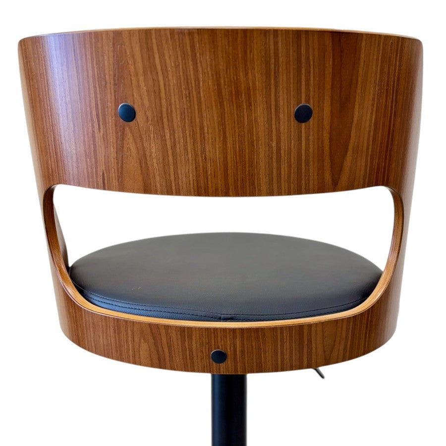 Hudson Straight Back Bar Stool - Black/Black Matte