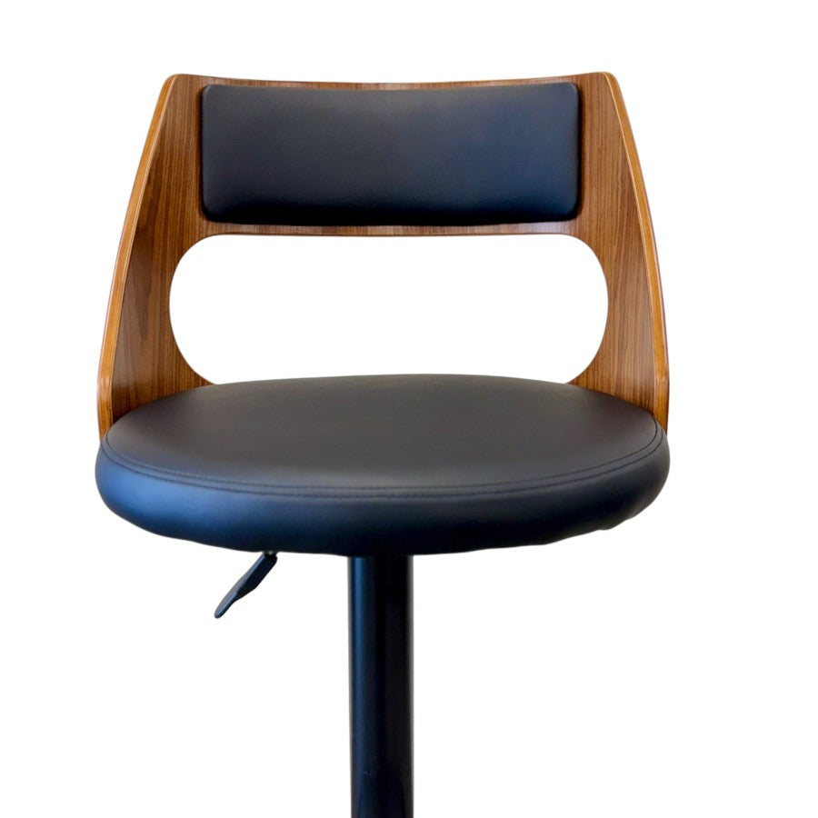Hudson Straight Back Bar Stool - Black/Black Matte