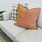 Cambridge Feather Filled Cushion - Chestnut Linen