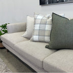 Cambridge Feather Filled Cushion - Taupe Check