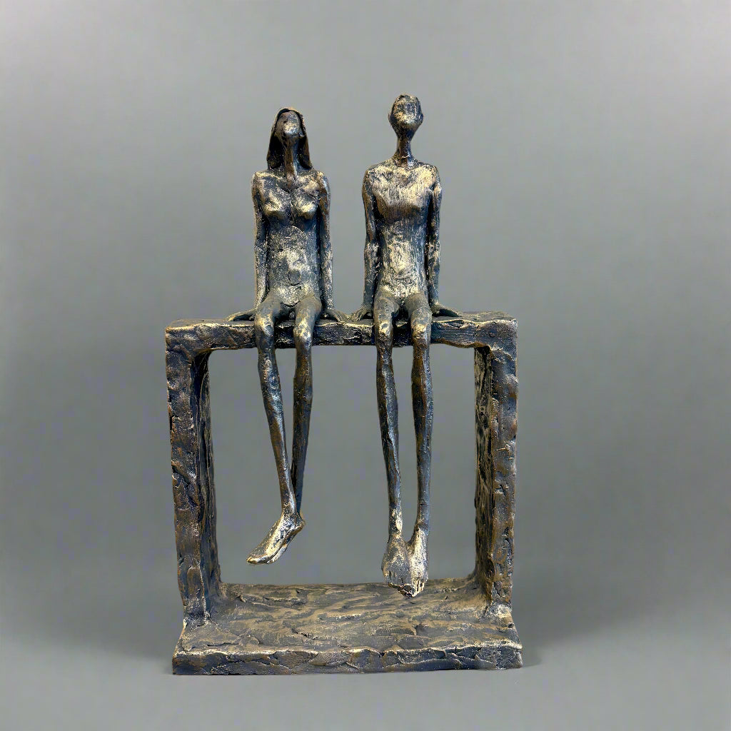 Couple Sitting Statue