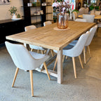 Bari Dining Chair - Cream/Oak