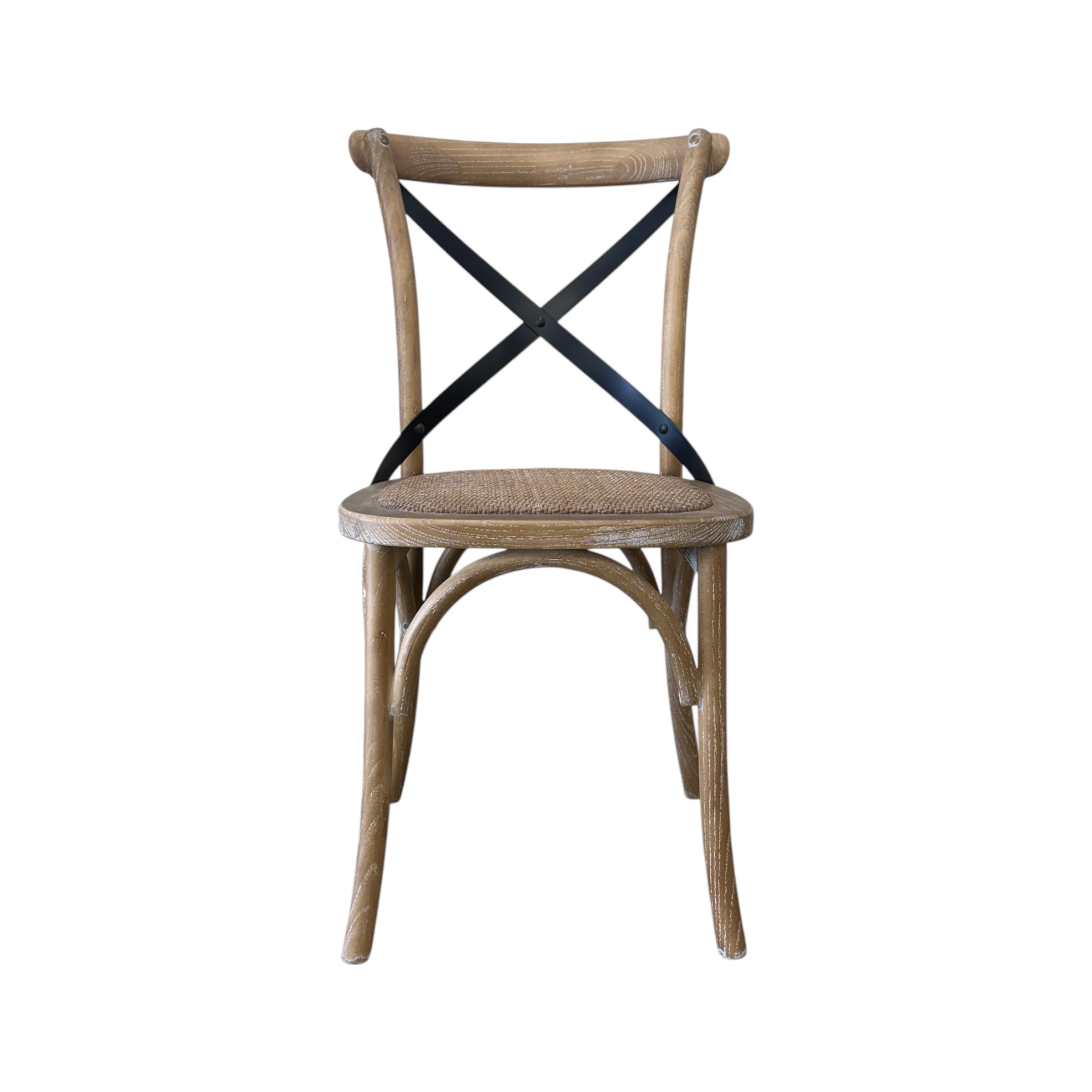 X Back Dining Chair - Natural Distressed
