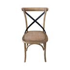 X Back Dining Chair - Natural Distressed