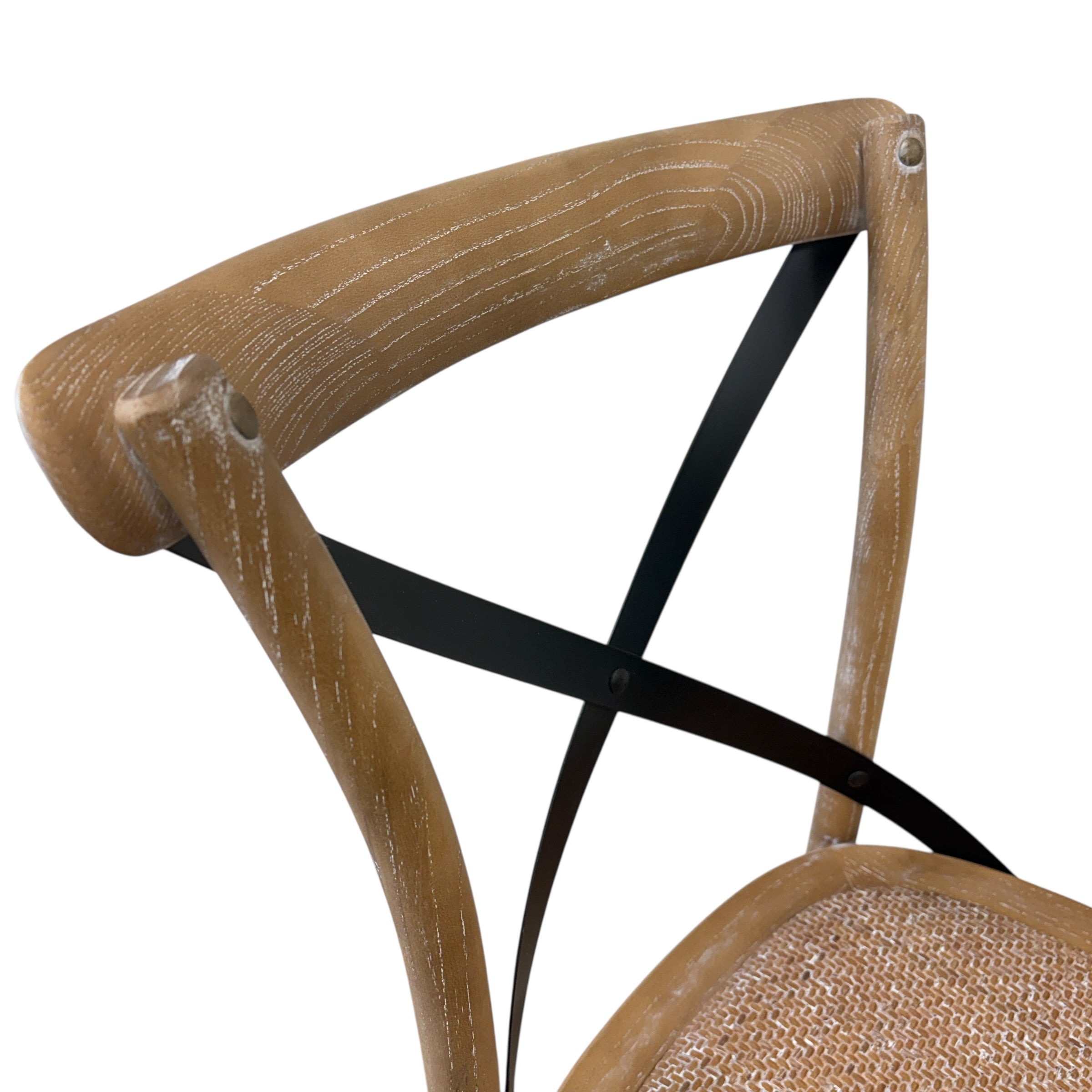 X Back Dining Chair - Natural Distressed