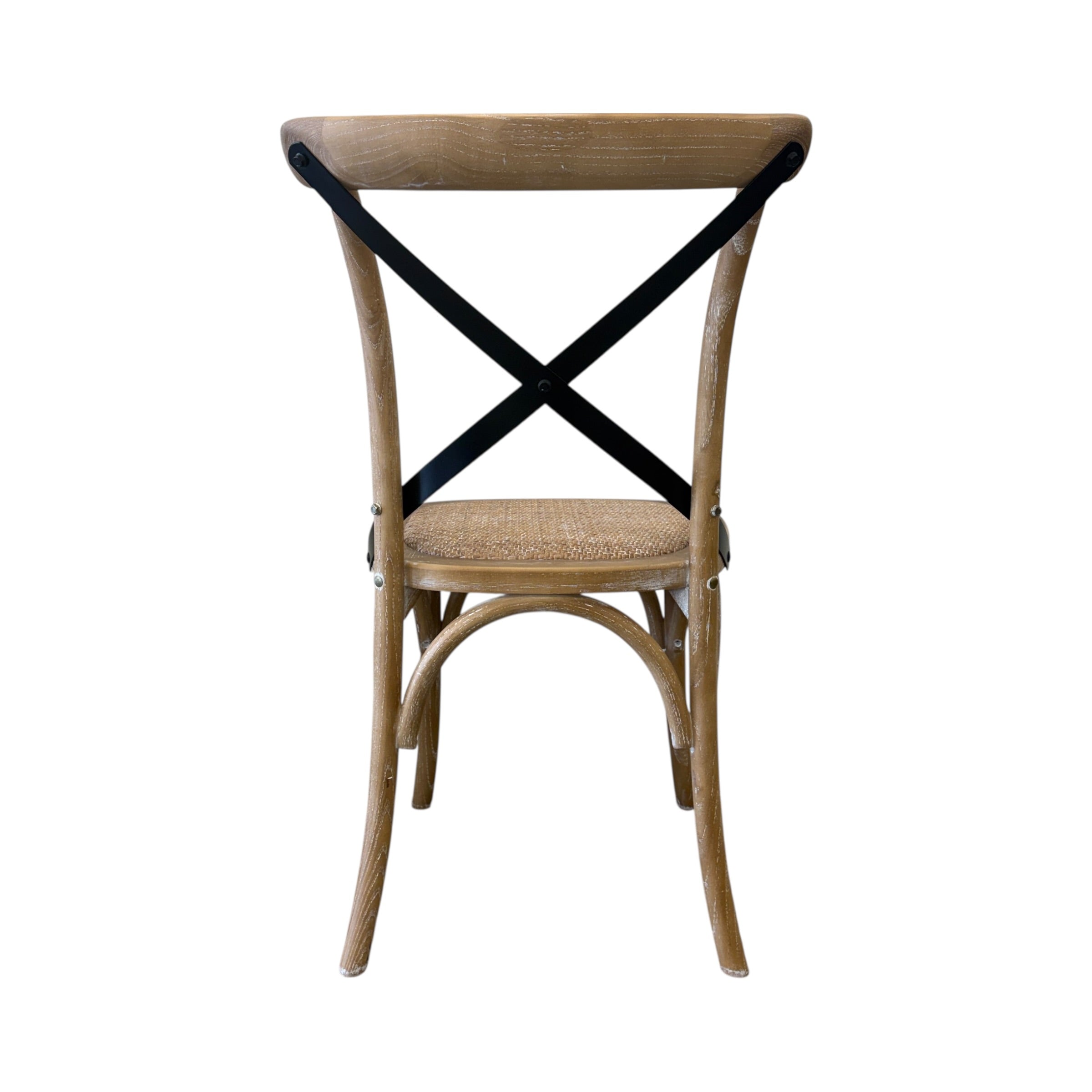 X Back Dining Chair - Natural Distressed