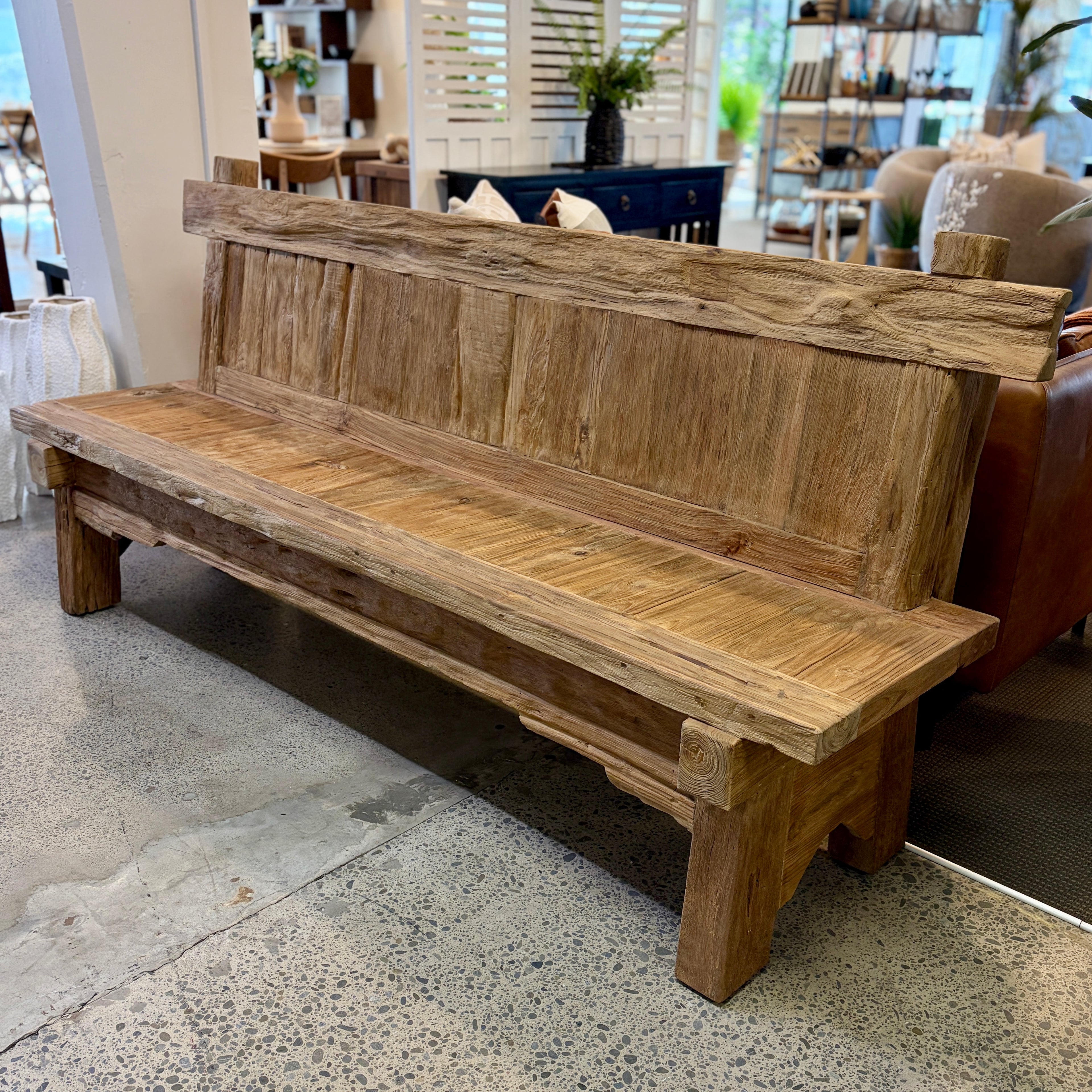 Reclaimed Teak Outdoor Bench - 200cm