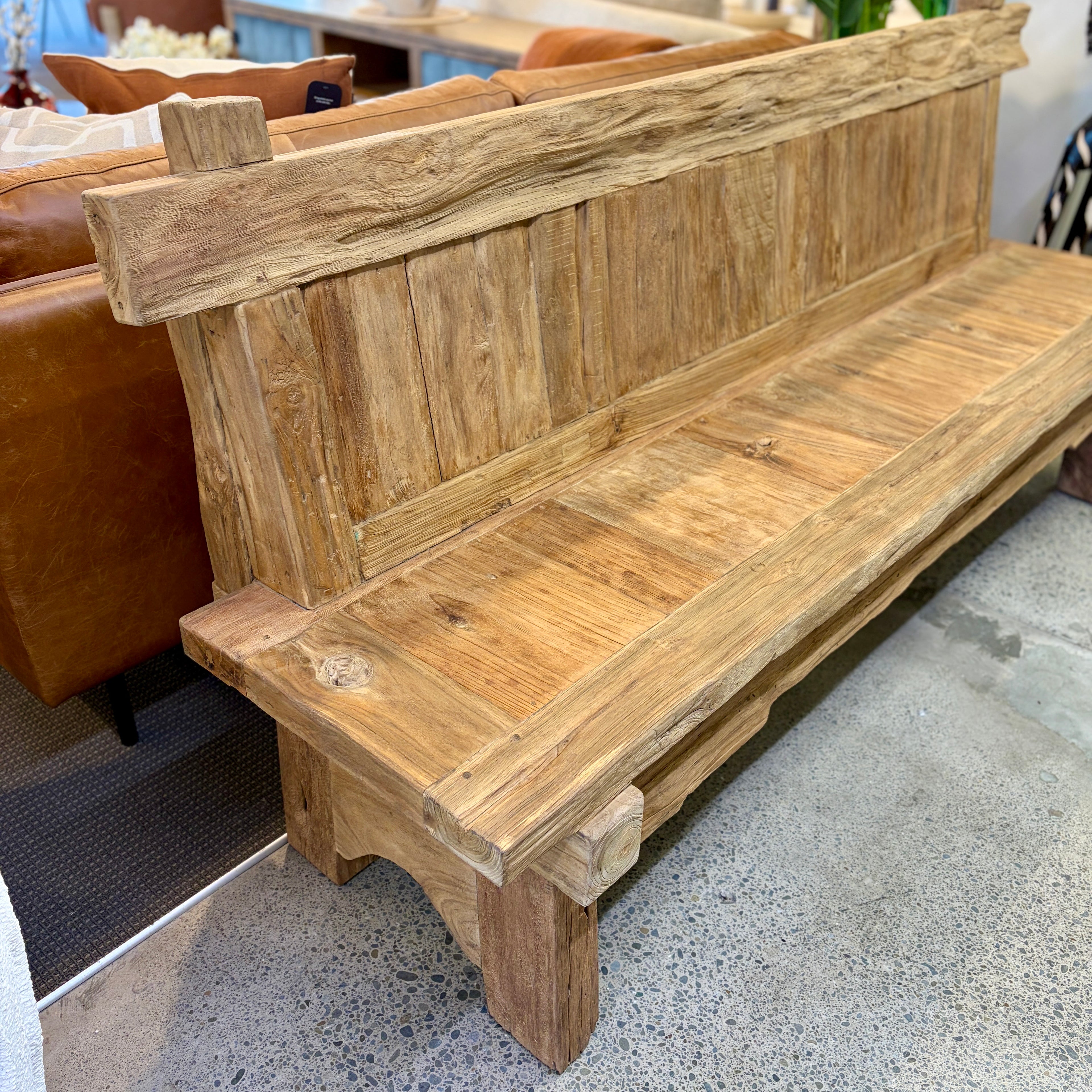 Reclaimed Teak Outdoor Bench - 200cm