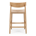 Ingrid Highback Barstool (Natural Oak) Cord