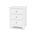 Jessica 3drw Bedside - White