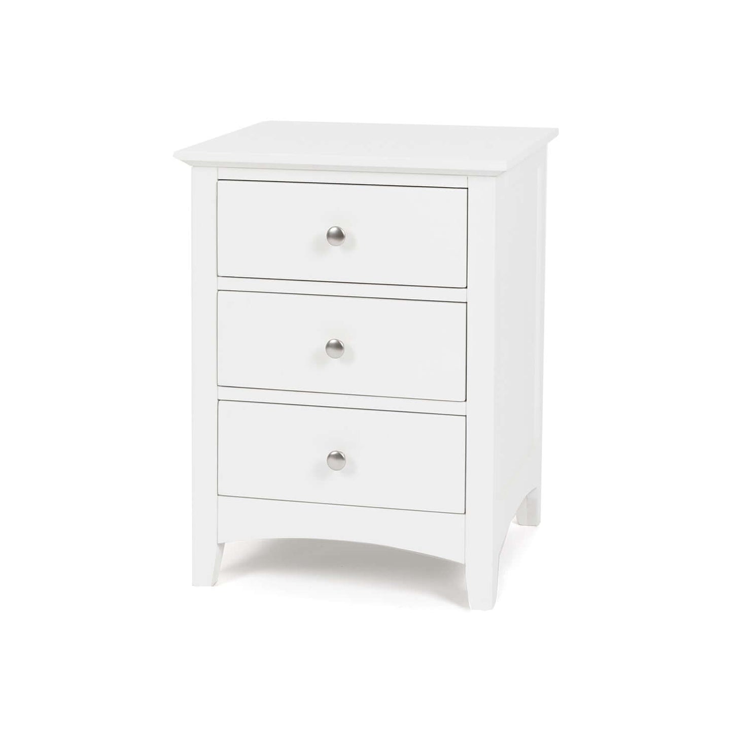 Jessica 3drw Bedside - White