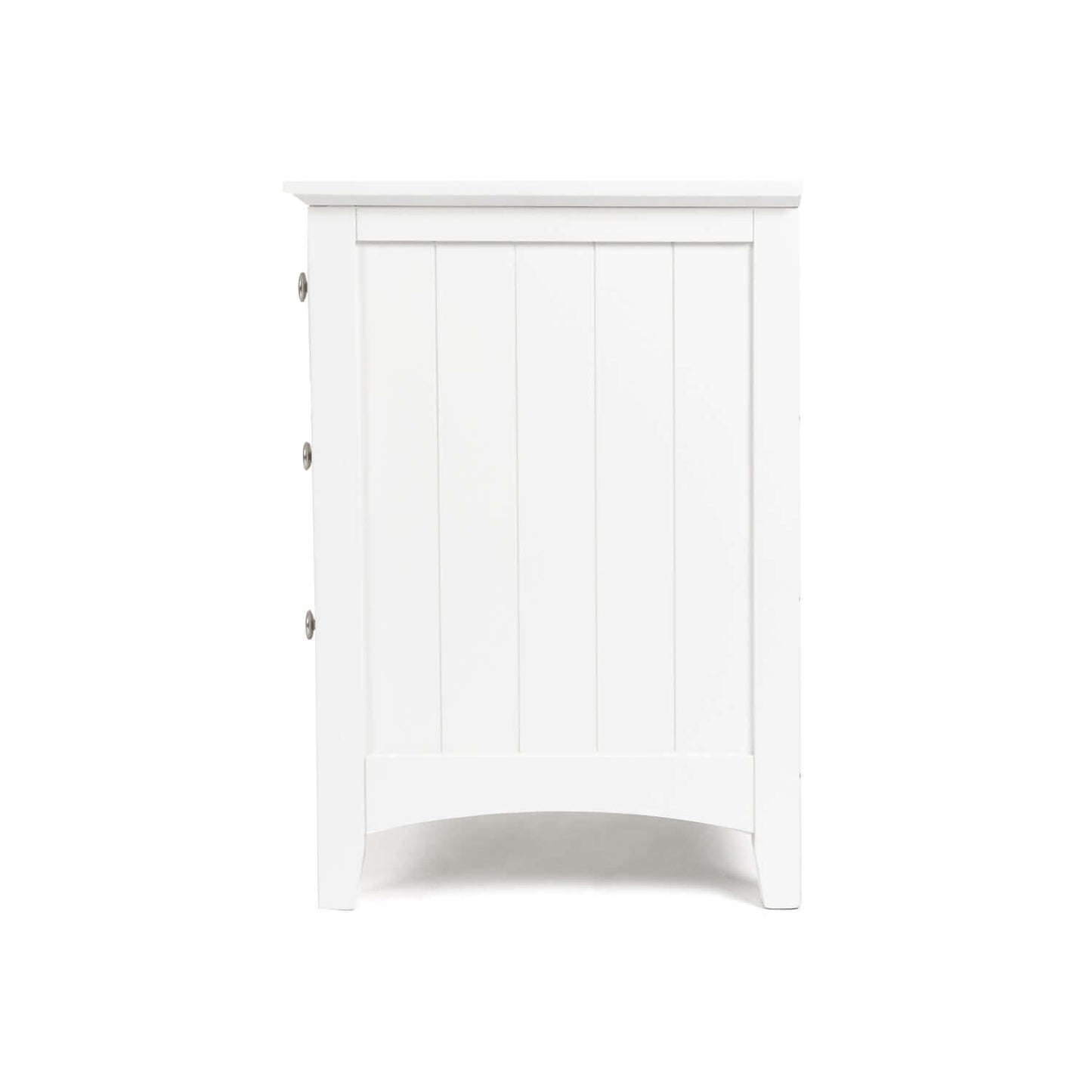 Jessica 3drw Bedside - White