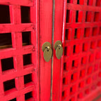 Lattice 2 Door Cupboard - Red