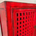 Lattice 2 Door Cupboard - Red