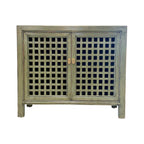 Lattice 2 Door Cupboard - Smoke