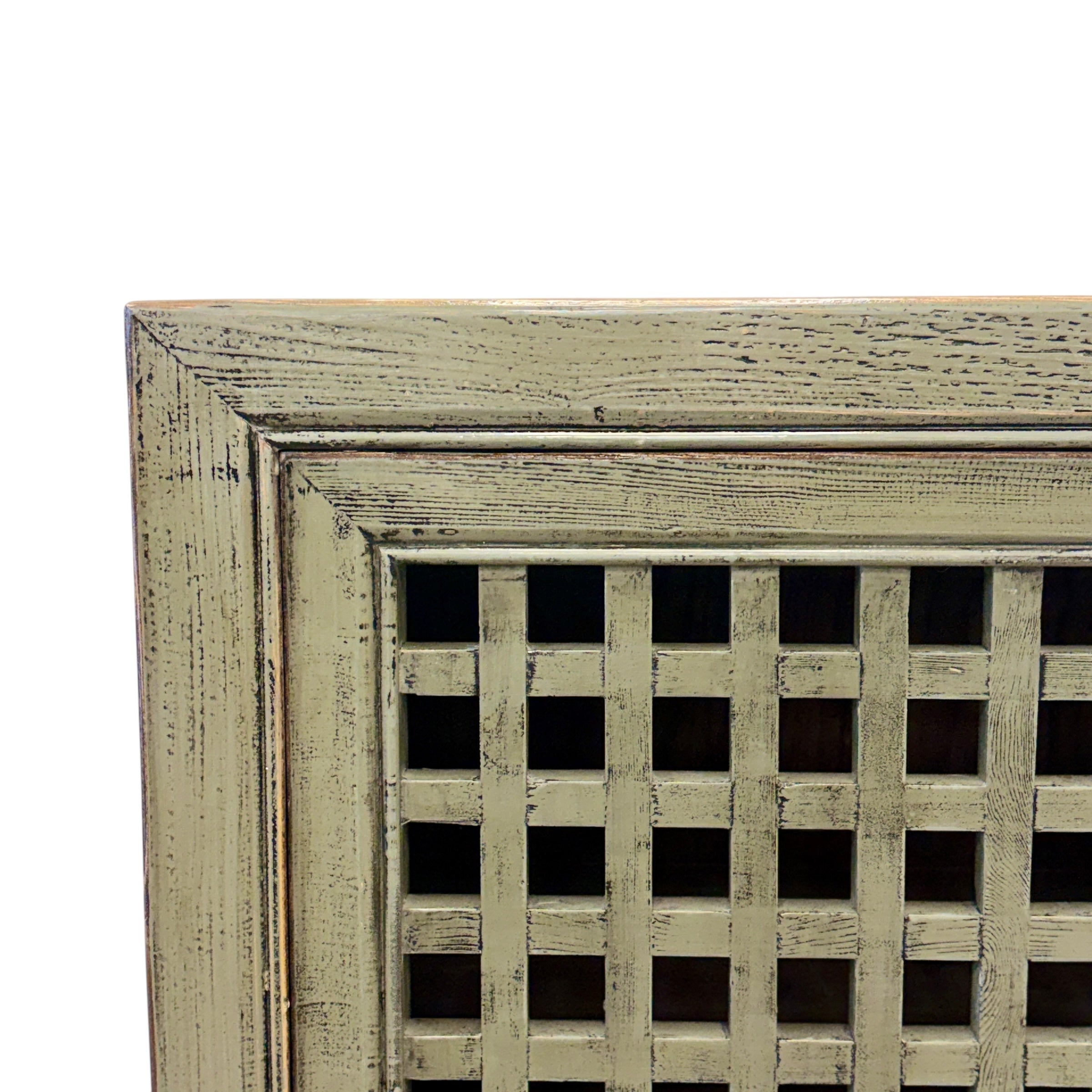 Lattice 2 Door Cupboard - Smoke