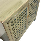 Lattice 2 Door Cupboard - Smoke