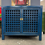 Lattice 2 Door Cupboard - Royal Blue