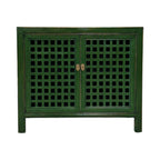 Lattice 2 Door Cupboard - Emerald