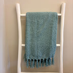 Limon Boucle Yarn Throw - Duck Egg