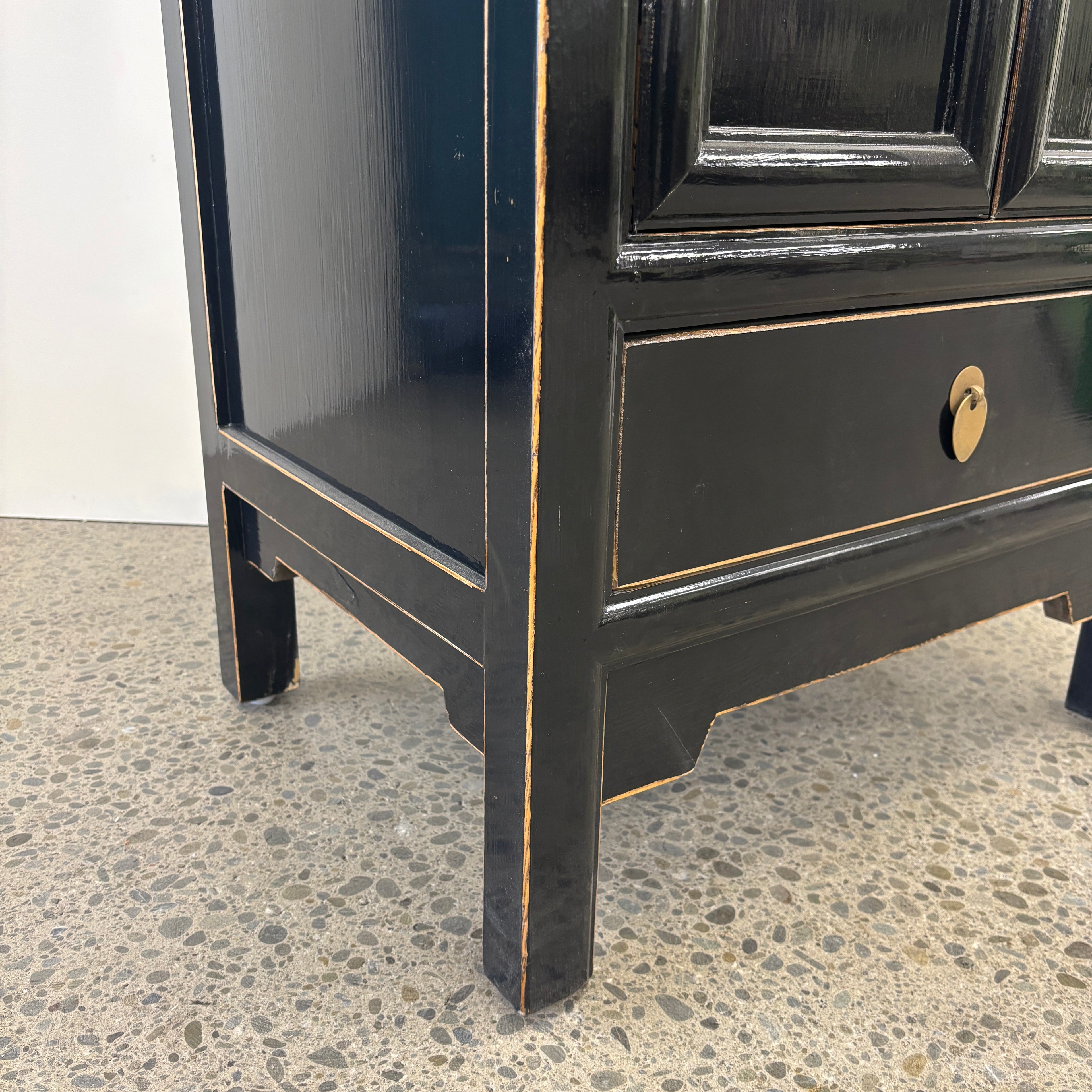 Lina 2 Door Cabinet - Black