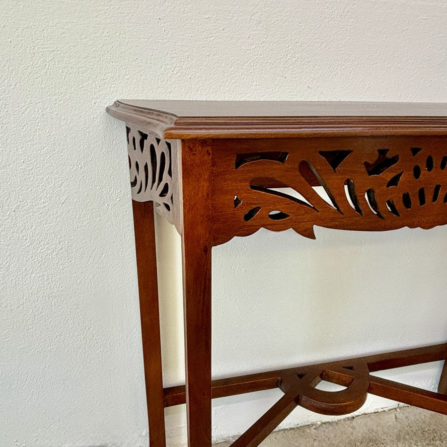 Lucy Filigree Hall Table - Walnut