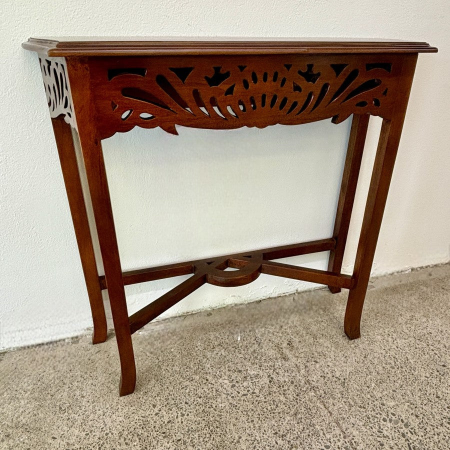 Lucy Filigree Hall Table - Walnut