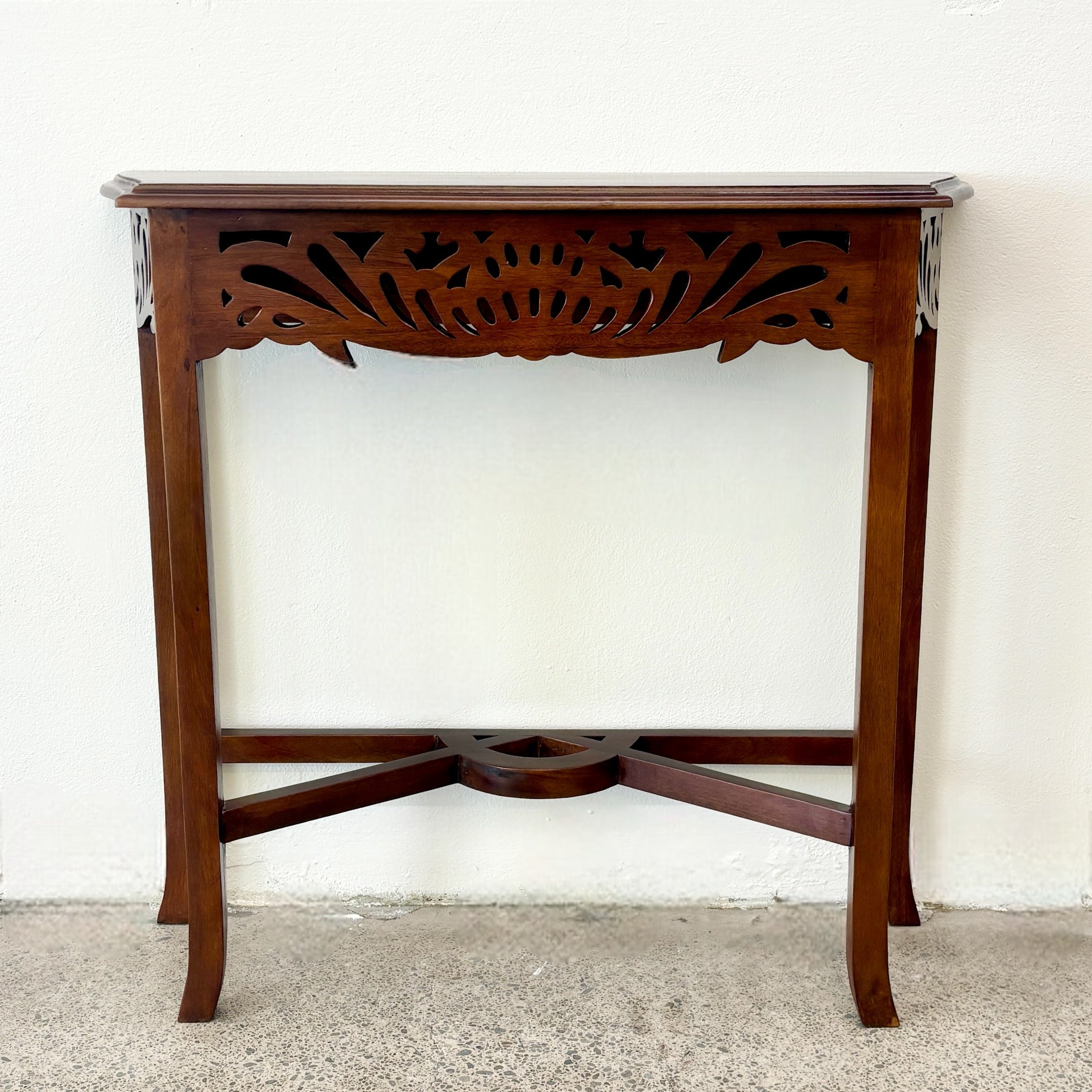 Lucy Filigree Hall Table - Walnut