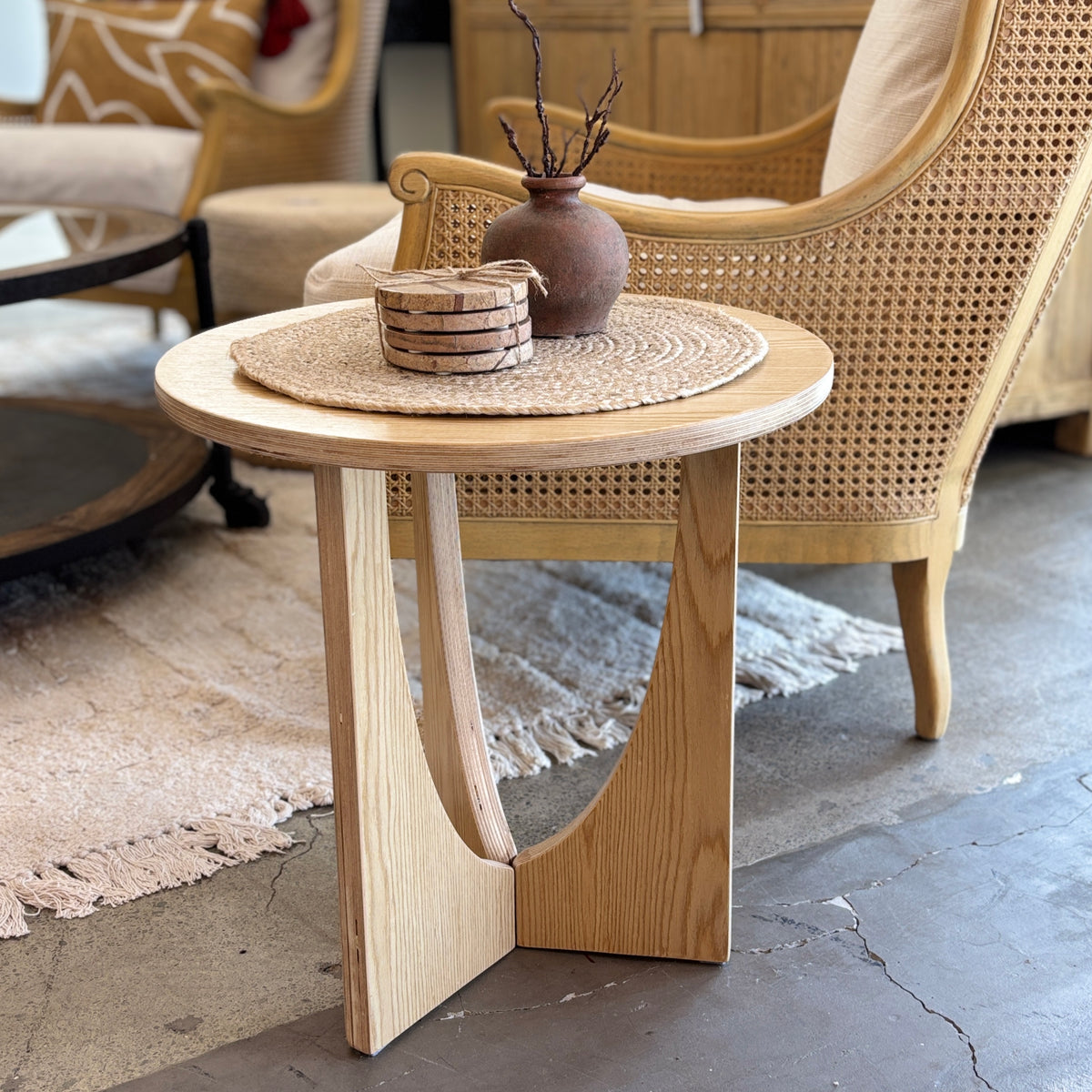 Rustic Java Wood Side Table Luna Side Table - Natural – Java Furniture