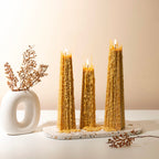Living Light Icicle Candle - White Lily (Gold)