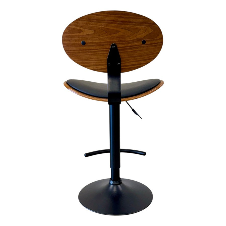 Manhattan Oval Back Bar Stool - Black/Black Matte