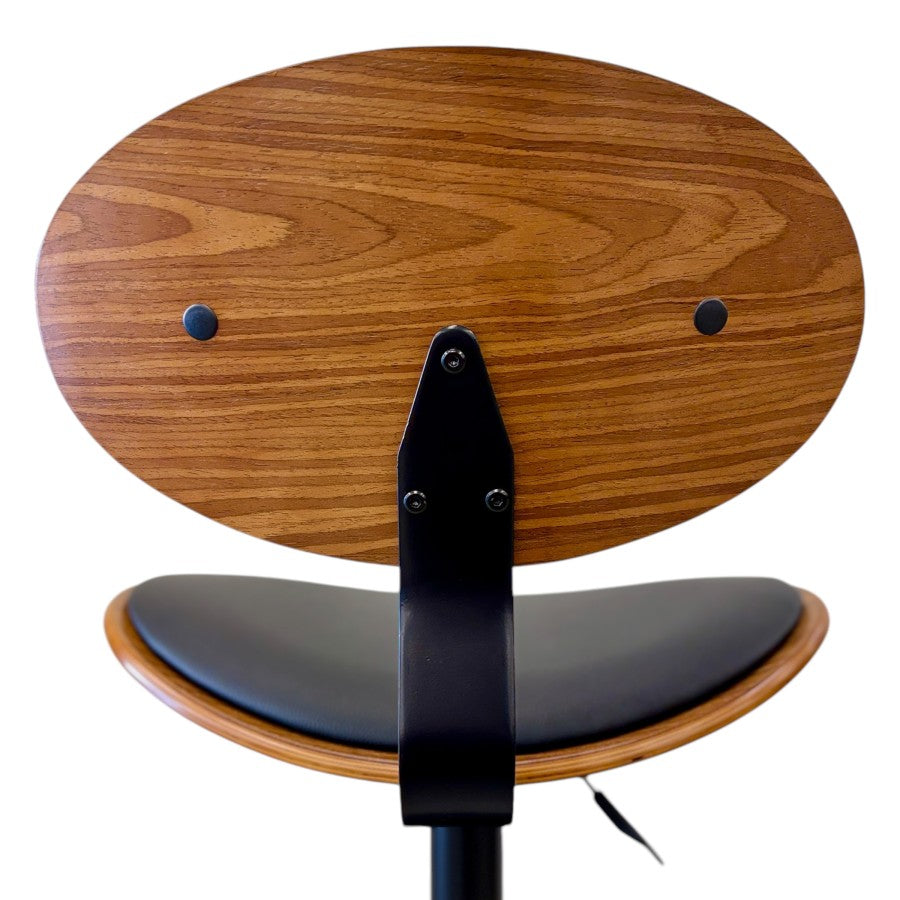 Manhattan Oval Back Bar Stool - Black/Black Matte