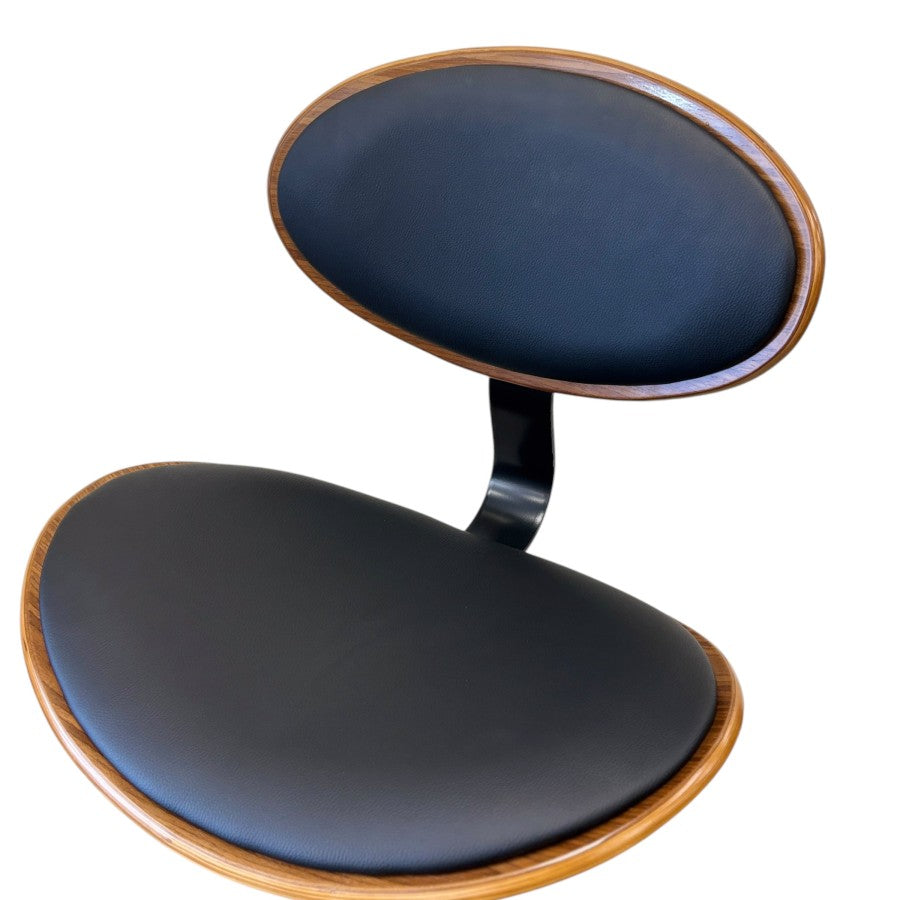 Manhattan Oval Back Bar Stool - Black/Black Matte